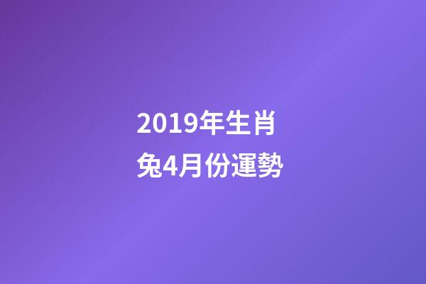 2019年生肖兔4月份運勢 (屬兔今年四月運勢)-第1張-觀點-玄機派
